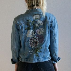 ASOS Glamorous Painted Jean Jacket